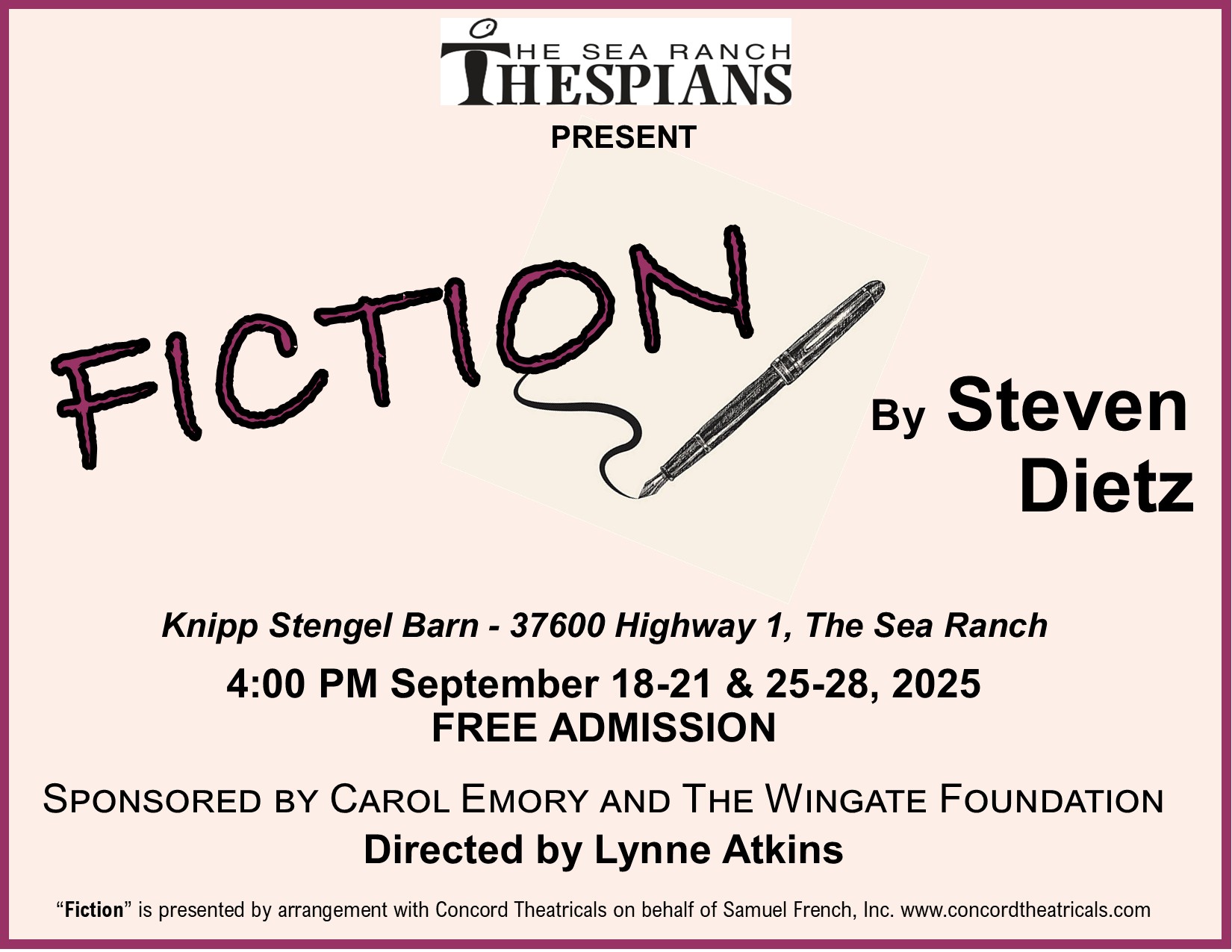 fiction website flyer image